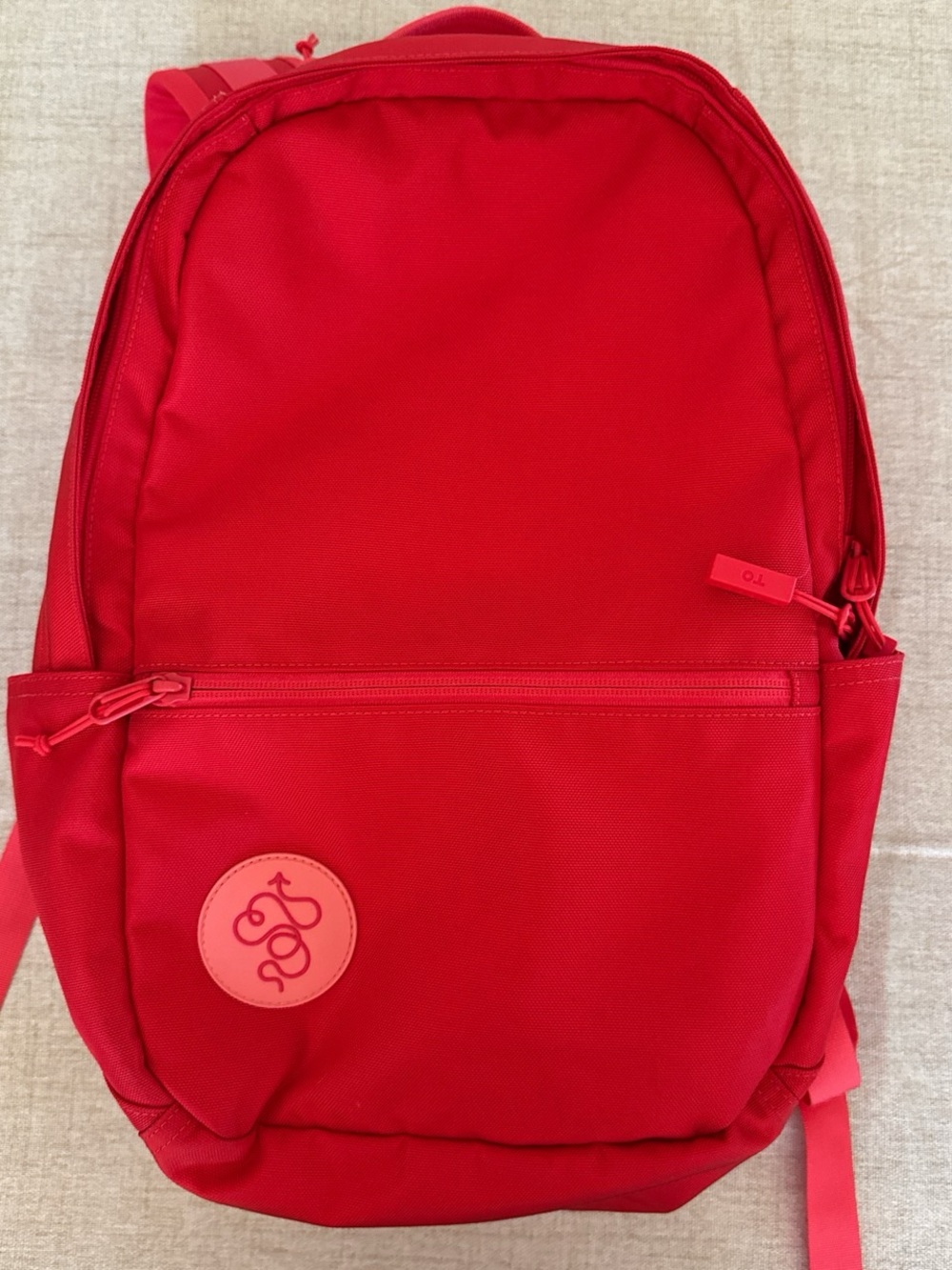 BABOON TO THE MOON Red Solid Everyday Backpack